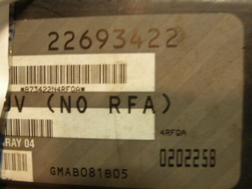 NY314-1 OEM WARRANTY 2002 SATURN VUE BODY COMPUTER CONTROL MODULE