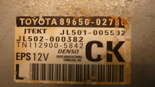 NY495-2 OEM WARRANTY 2014 2015 TOYOTA COROLLA POWER STEERING CONTROL MODULE