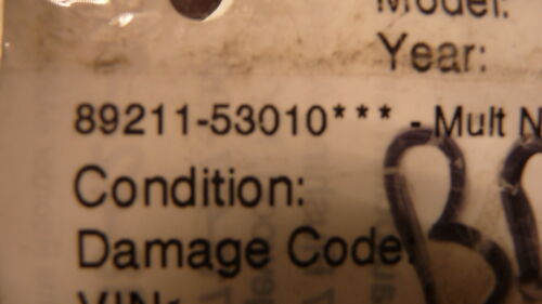 NY502-21 OEM WARRANTY 2006-2010 LEXUS IS250 IS350 MULTIPLEX NETWORK CONTROL