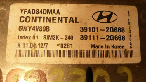 NC189-1 WARRANTY OEM 2011 2012 2013 Sonata Engine Control Computer ECM ECU EBX