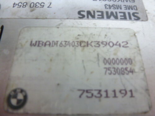 NY173-3 OEM WARRANTY 01-03 BMW 530i ENGINE CONTROL COMPUTER BRAIN EBX ECM ECU