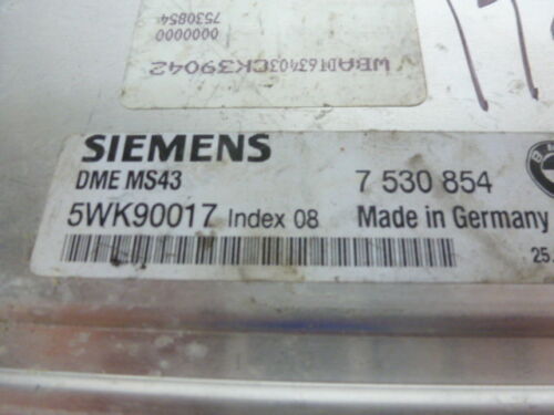 NY173-3 OEM WARRANTY 01-03 BMW 530i ENGINE CONTROL COMPUTER BRAIN EBX ECM ECU