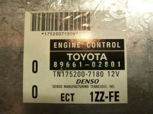 NY273-2 OEM WARRANTY 01 02 TOYOTA COROLLA ENGINE CONTROL COMPUTER BRAIN ECM ECU