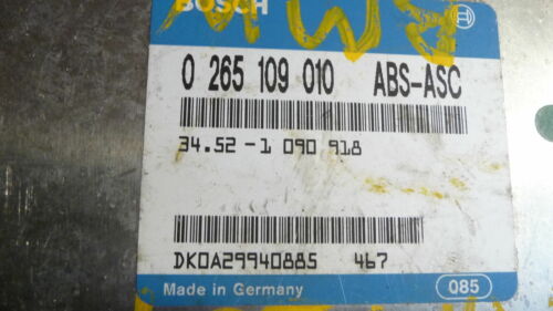 1994 1995 BMW 525i 530i 540i ABS Computer 0265109010 Bosch Six Month Warranty!