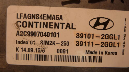 NY550-3 OEM WARRANTY 15 16 HYUNDAI SONATA ENGINE COMPUTER CONTROL MODULE ECM ECU