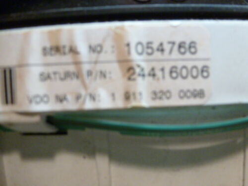 SM592 OEM WARRANTY 01 02 SATURN S SERIES Instrument Cluster Speedometer 145,762