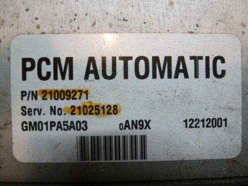 NY380-11 OEM WARRANTY 00-02 SATURN S SERIES ENGINE CONTROL COMPUTER ECM ECU EBX
