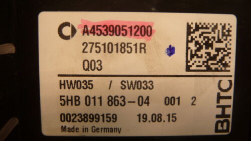 A260-18 OEM WARRANTY 2017 SMART FOR 2 A/C HEAT CLIMATE TEMP CONTROL