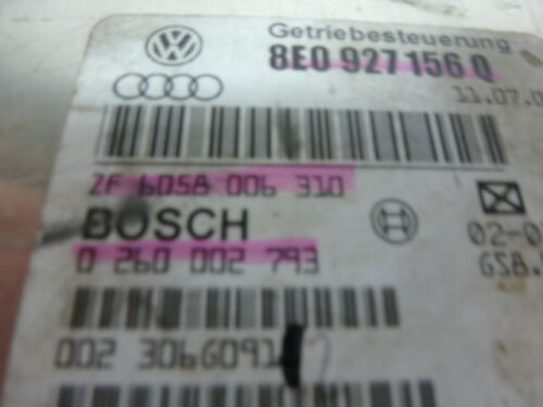 NY155-6 OEM WARRANTY 02-06 AUDI A4 TRANSMISSION CONTROL COMPUTER MODULE TCM TCU