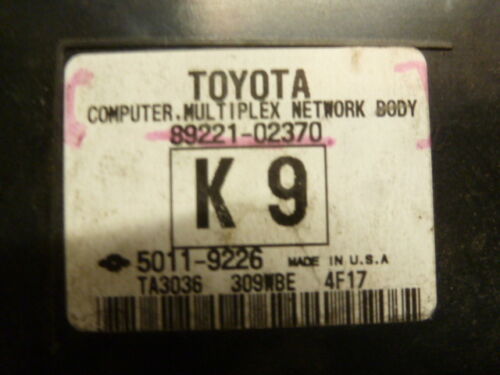 NY314-13 OEM WARRANTY 2014 2015 TOYOTA COROLLA MULTIPLEX NETWORK CONTROL MODULE