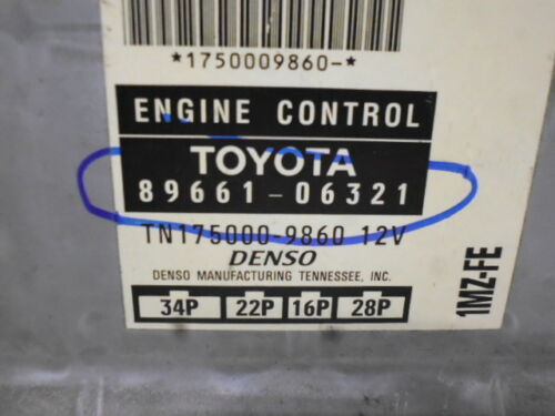 NY568-11 OEM WARRANTY 1997 CAMRY LEXUS ES300 ENGINE CONTROL MODULE ECM ECU