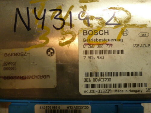 NY319-2 OEM WARRANTY 2001-2003 BMW 540I TRANSMISSION CONTROL COMPUTER TCM TCU