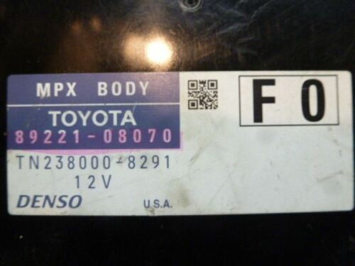 NY325-24 OEM WARRANTY 2011-2013 TOYOTA SIENNA MULTIPLEX NETWORK CONTROL MODULE