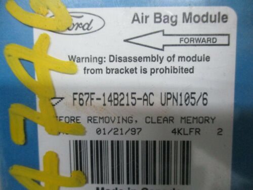 NY610-29 OEM WARRANTY 96-98 EXPLORER MOUNTAINEER RANGER AIR BAG CONTROL MODULE