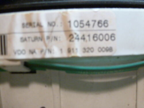 SM592 OEM WARRANTY 01 02 SATURN S SERIES Instrument Cluster Speedometer 145,762