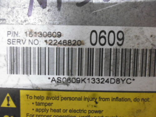 NY586-4 OEM WARRANTY 2004 YUKON TAHOE ESCALADE AVALANCHE AIR BAG CONTROL MODULE