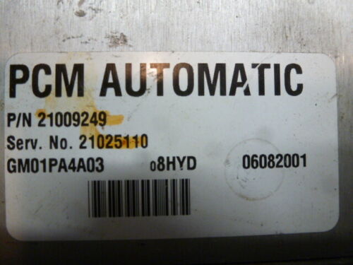 NY380-12 OEM WARRANTY 00-02 SATURN S SERIES ENGINE CONTROL COMPUTER ECM ECU EBX