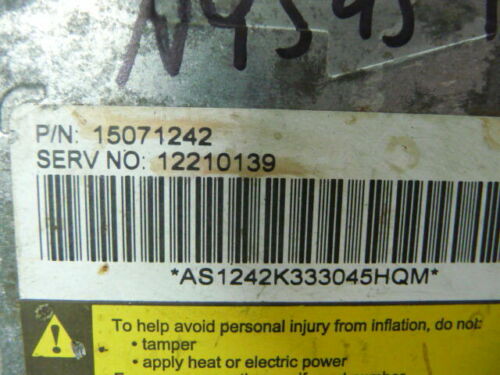NY595-1 OEM WARRANTY 2000-2005 CHEVROLET ASTRO GMC SAFARI AIR BAG CONTROL MODULE
