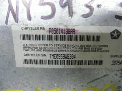 NY593-34 OEM WARRANTY 1995 DODGE 1500 VAN AIR BAG CONTROL MODULE