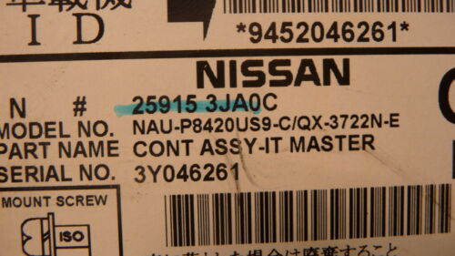 NY544-5 OEM WARRANTY 2014 INFINITI QX60 AM/FM/CD/XM RADIO RECEIVER