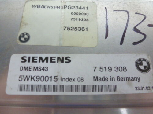 NY173-1 OEM WARRANTY 01-03 BMW 325i ENGINE CONTROL COMPUTER BRAIN EBX ECM ECU