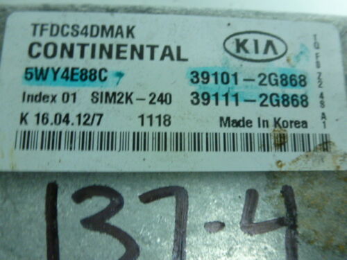 NY137-4 OEM WARRANTY 11 12 13 KIA OPTIMA LX AT ENGINE CONTROL BRAIN ECM ECU EBX