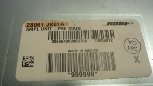 NY607-5 OEM WARRANTY 2009-2011 INFINITI G25 G37 STEREO RADIO AUDIO AMPLIFIER