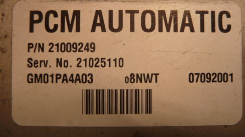NY561-7 OEM WARRANTY 00 01 02 SATURN S SERIES ENGINE CONTROL MODULE ECM ECU