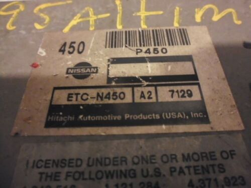 WS28-4 OEM WARRANTY 95-97 NISSAN ALTIMA TRANSMISSION CONTROL MODULE COMPUTER TCM