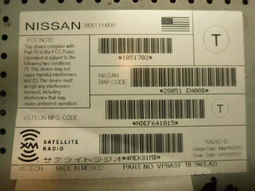 RD11-9 OEM FACTORY 08 09 10 11 12 13 G35 G37 EX35 QUEST SATELLITE RECEIVER