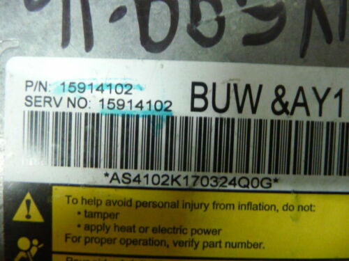 NY599-16 OEM WARRANTY 2007 2008 BUICK ALLURE LACROSSE AIR BAG CONTROL MODULE