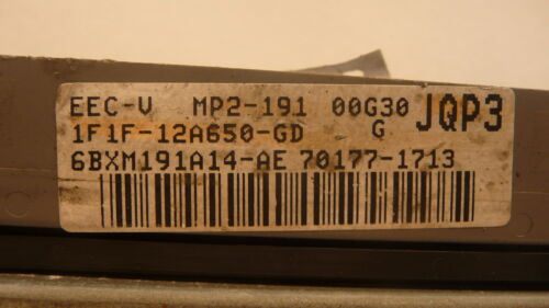 NY534-15 OEM PROGRAMMED 01 TAURUS SABLE ENGINE COMPUTER CONTROL MP2-191 ECM ECU