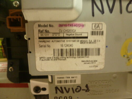 NV10-7 OEM WARRANTY 2013 2014 2015 ACURA ILX INFO DISPLAY SCREEN DASH