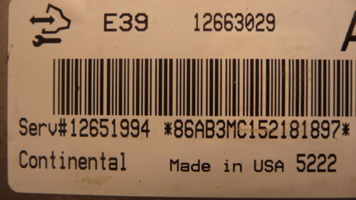 NY545-2 OEM WARRANTY 12-16 CHEVROLET IMPALA ENGINE COMPUTER CONTROL MODULE ECM