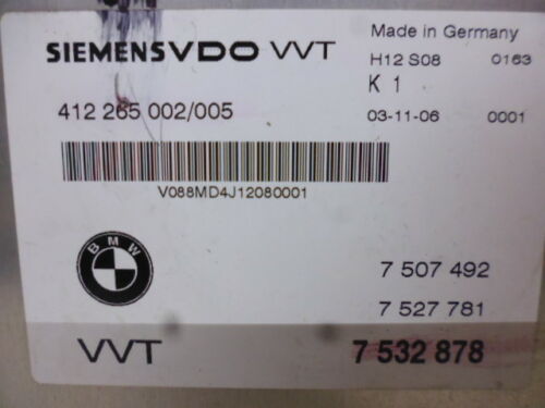 NY581-11 OEM 02-10 BMW 545i 550i 645i 650i 745i 750i X5 VALVETRONIC COMPUTER