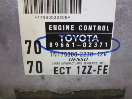 NY568-10 OEM WARRANTY 1998 TOYOTA COROLLA PRIZM ENGINE CONTROL MODULE ECM ECU