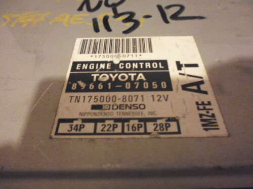 NY113-12 OEM WARRANTY 1996 TOYOTA AVALON ENGINE CONTROL COMPUTER BRAIN ECM ECU