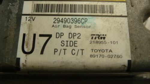NY433-30 OEM WARRANTY 09-10 TOYOTA COROLLA SRS CONTROL COMPUTER MODULE