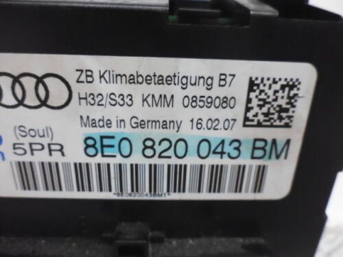 A272-6 OEM WARRANTY 2005-2009 AUDI A4 S4 RS4 A/C HEAT CLIMATE TEMP CONTROL