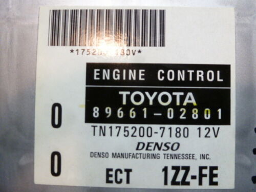 NY334-5 OEM WARRANTY 2001 02 COROLLA ENGINE CONTROL COMPUTER MODULE ECM ECU EBX