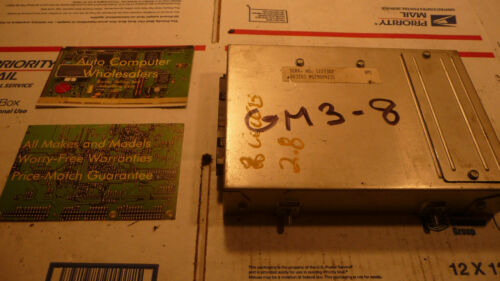 GM3-8 WARRANTY OEM 86 Cavalier Celebrity 2.8 Engine Control Computer ECM ECU EBX