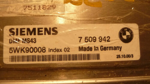 NC72-17 WARRANTY OEM 2000 525i E39 Engine Control Computer Brain ECM ECU EBX