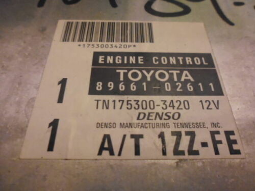 NY89-7 OEM WARRANTY 1999 2000 COROLLA ENGINE CONTROL COMPUTER BRAIN ECM ECU EBX