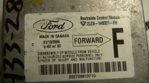 NY433-28 OEM WARRANTY 02 03 MERCURY MOUNTAINEER AIRBAG CONTROL COMPUTER MODULE