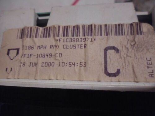 MR-167 OEM WARRANTY 2000 SABLE TAURUS 167,447 INSTRUMENT CLUSTER SPEEDOMETER