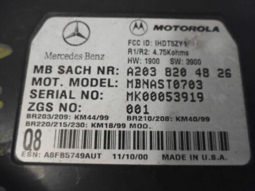 NY67-16 OEM WARRANTY 01 02 MERCEDES E430 E320 CLK430 Voice Phone Control Module