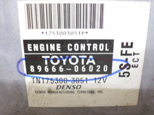 NY568-9 OEM WARRANTY 2000 CAMRY SOLARA ENGINE CONTROL MODULE ECM ECU