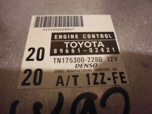 NY92-8 OEM WARRANTY 1998 TOYOTA COROLLA ENGINE CONTROL COMPUTER BRAIN ECM ECU