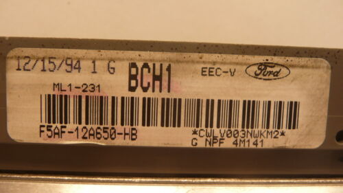 NY528-12 OEM WARRANTY 1995 LINCOLN TOWN CAR ENGINE COMPUTER CONTROL ML1-231 ECU