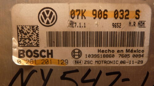 NY547-18 OEM WARRANTY 06 07 RABBIT JETTA ENGINE COMPUTER CONTROL MODULE ECM ECU